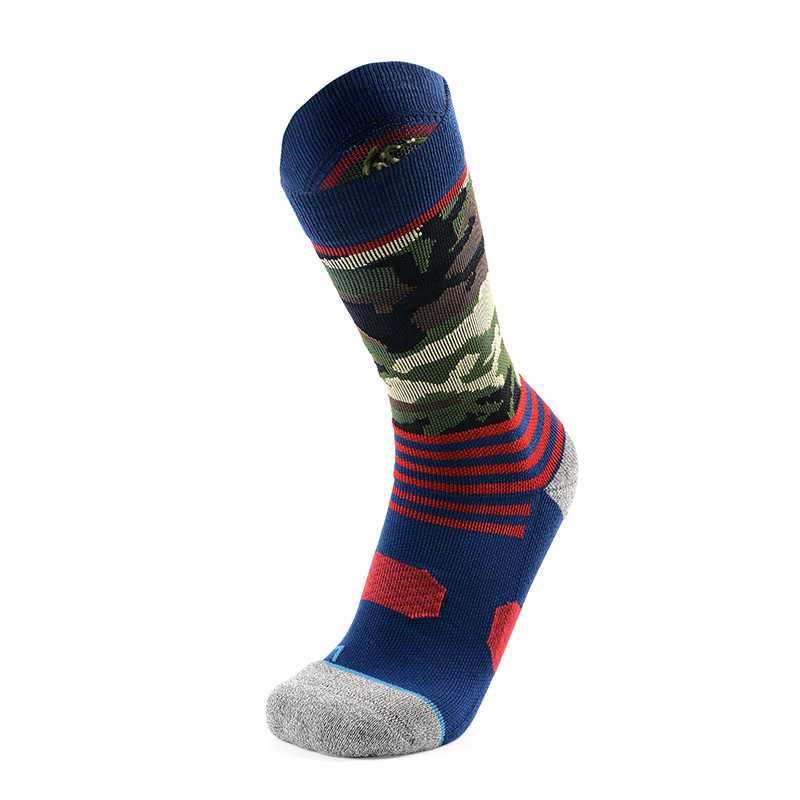 MEIKAN Camouflage Sports Socks Terry Tower Bottom Crew Socks Athletic Training Micro Pressure Cool Compression Socks